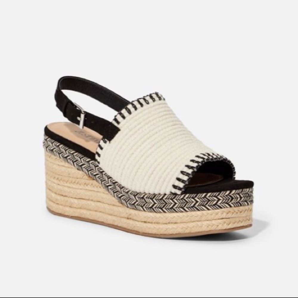 Just Fab Life On The Wedge Platform Espadrille, Size 7.5